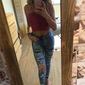 American eagle ripped skinny jeans!